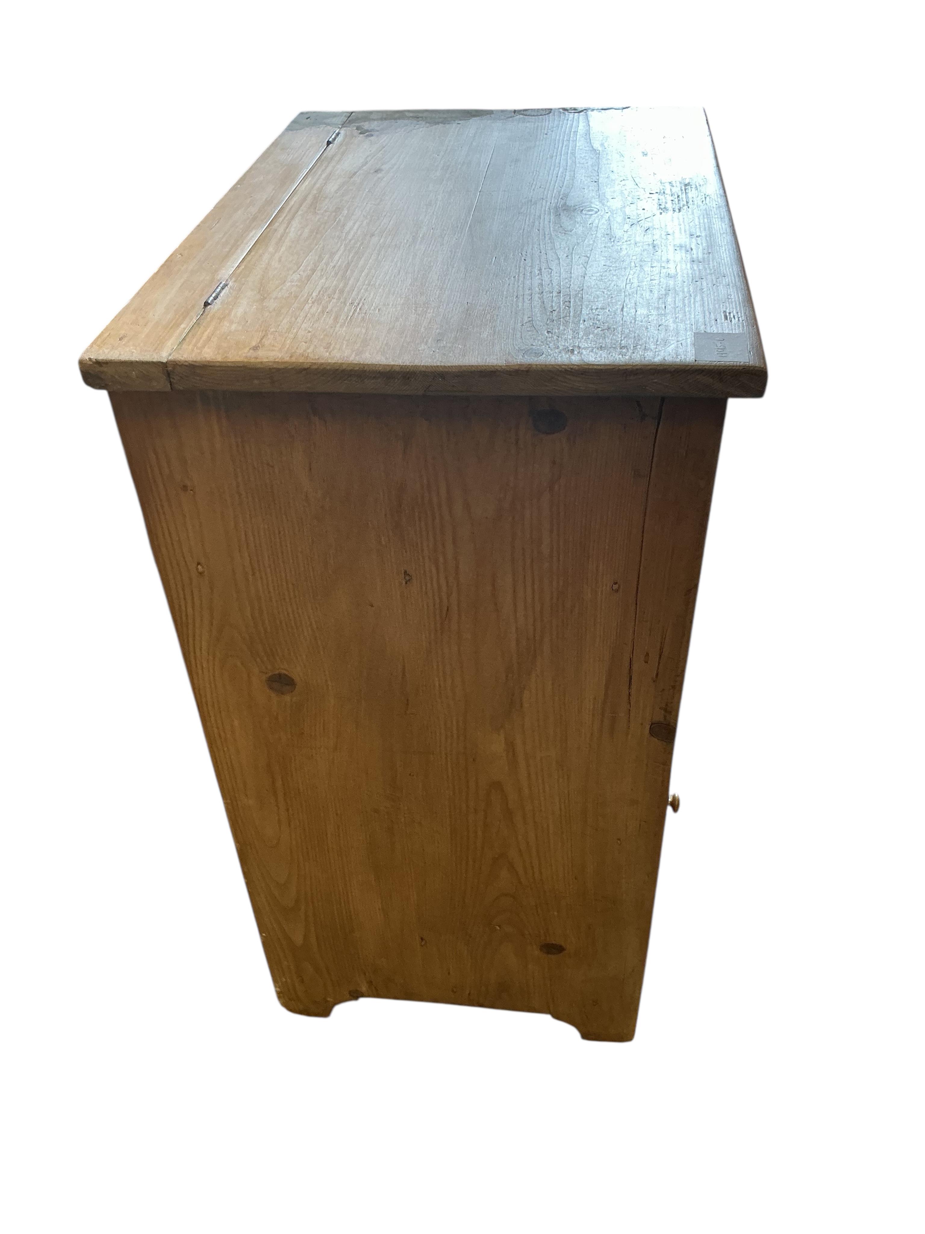 A late 19th century Continental pine washstand, width 59cm, depth 44cm, height 85cm